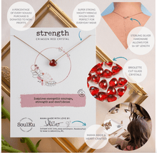 Load image into Gallery viewer, SoulKu Jewelry Strength - Crimson Red Crystal Necklace
