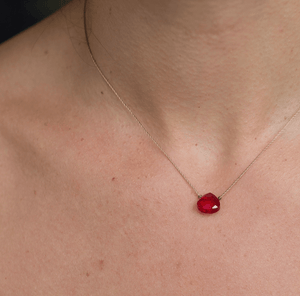 SoulKu Jewelry Strength - Crimson Red Crystal Necklace