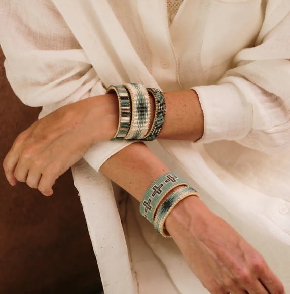 Etkie Jewelry - Bracelets Summer Beaded Glass Cuff - Small