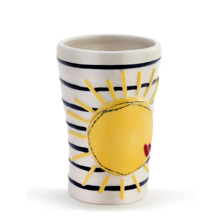 Demdaco Home Decor - Kitchen Gourmet Entertaining - Serveware Functional Sun &amp; Stripes Mug