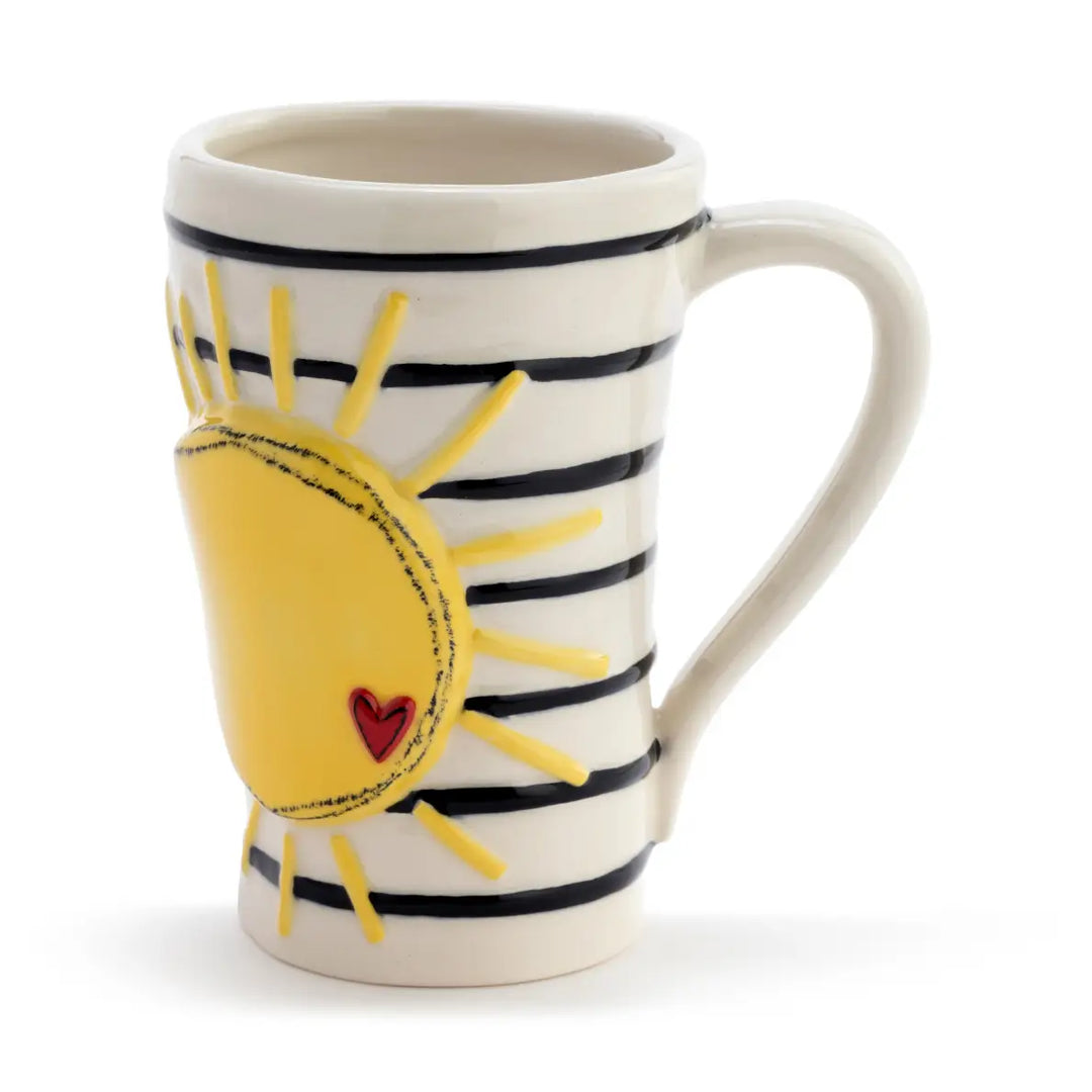 Demdaco Home Decor - Kitchen Gourmet Entertaining - Serveware Functional Sun & Stripes Mug