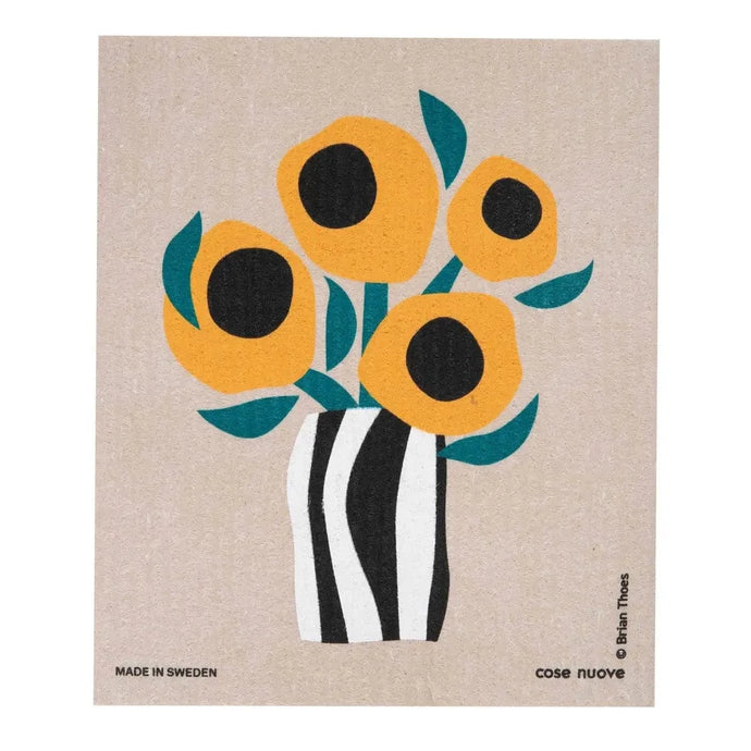 Cose Nuove Kitchen and Bar Sunflower Bouquet Swedish Dishcloth