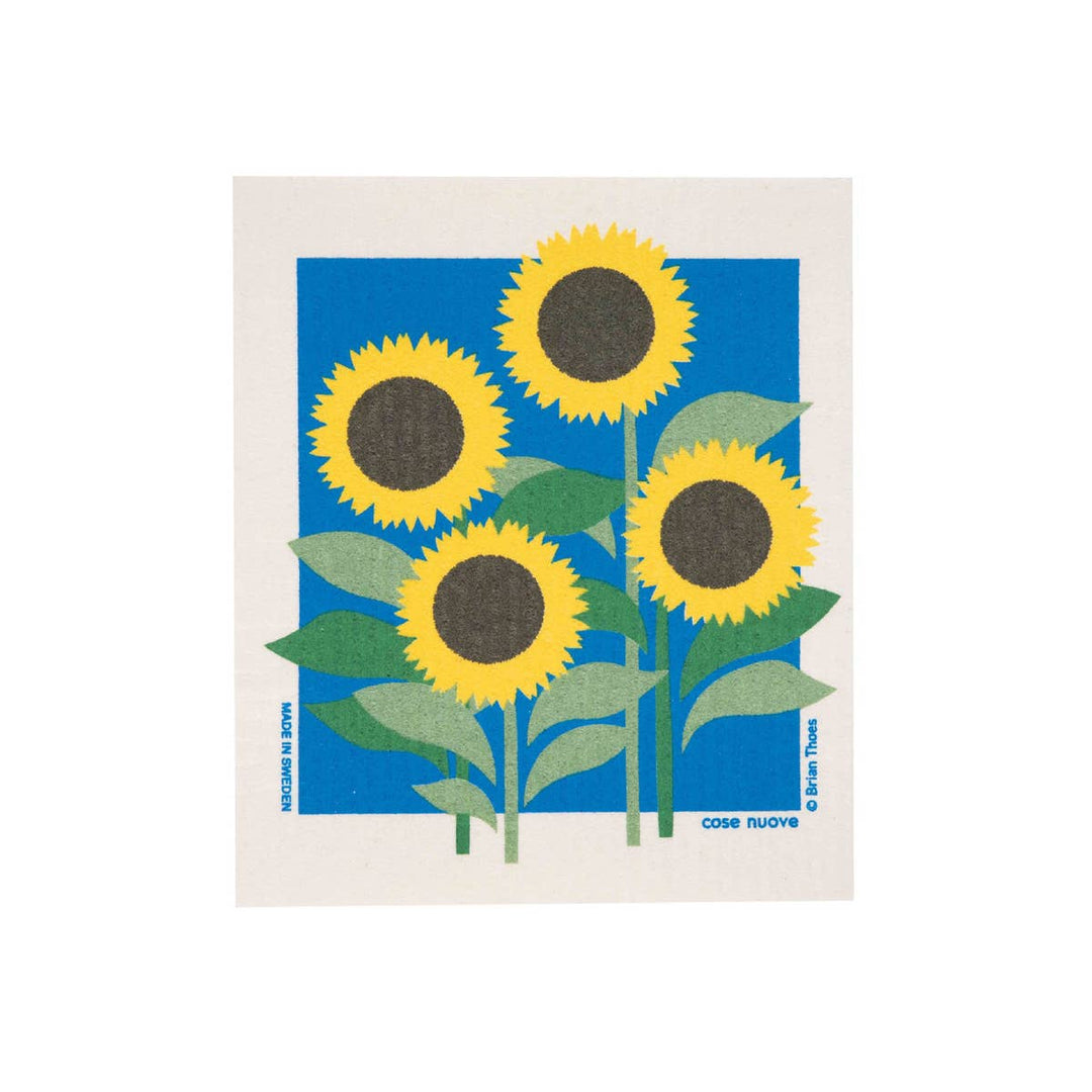 Cose Nuove Kitchen and Bar Sunflower Field Swedish Dishcloth