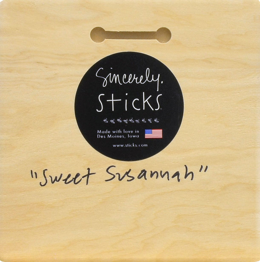 Sincerely Sticks Wall Art Sweet Susannah 6" x 6" Plaque