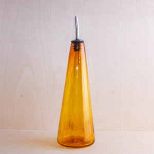 Boise Art Glass Proudly Handmade in Idaho, USA Iris Gold Tall Olive Oil Bottle