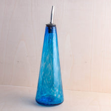 Load image into Gallery viewer, Boise Art Glass Proudly Handmade in Idaho, USA Sapphire Tall Olive Oil Bottle
