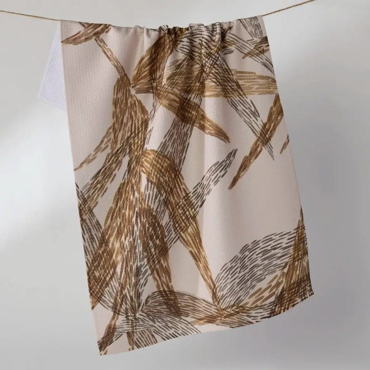 Geometry Kitchen Towel Tea Towel - Amber Wildflower