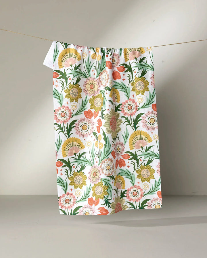 Geometry Home Decor - Linens - Geometry Kitchen Tea Towel - Garden Dreams