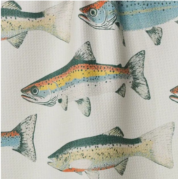 Geometry Home Decor - Linens - Geometry Kitchen Tea Towel - Hooked on Fishing