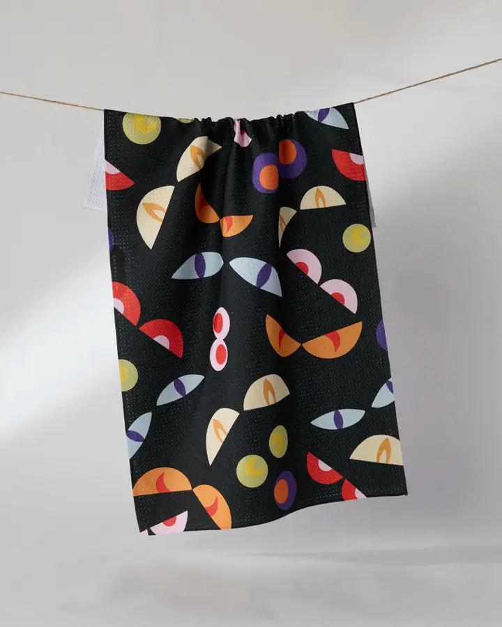 Geometry Kitchen Towel Tea Towel - I See You