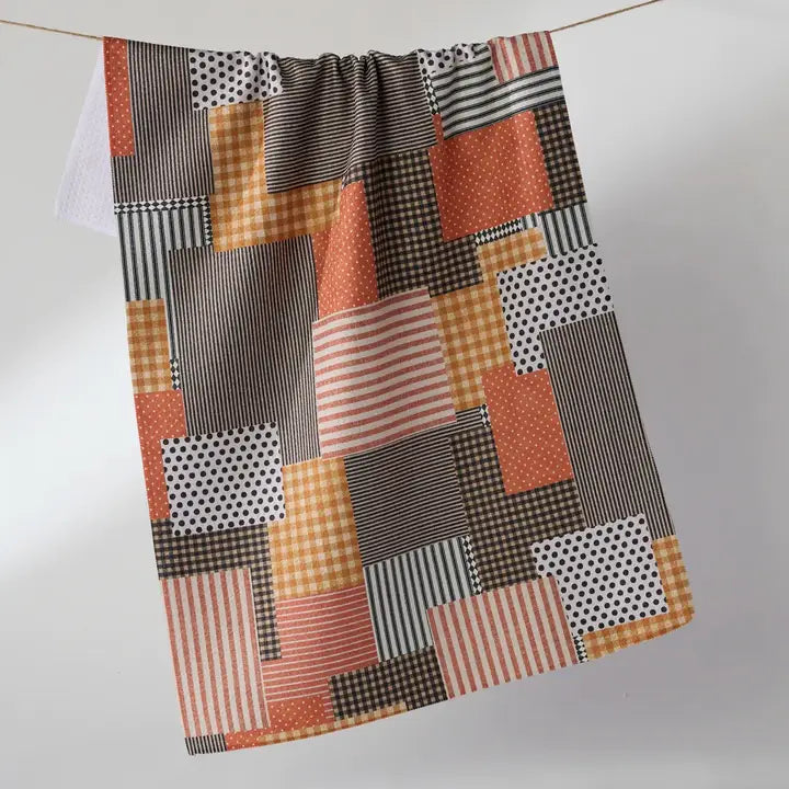 Geometry Kitchen Towel Tea Towel - Patch and Pumpkin