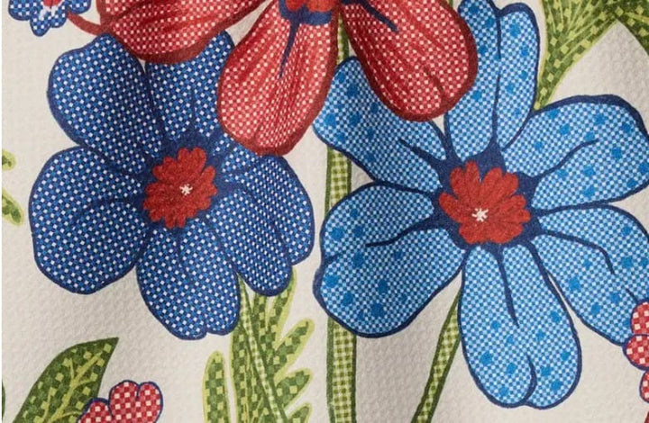 Geometry Home Decor - Linens - Geometry Kitchen Tea Towel -Plaid Floral