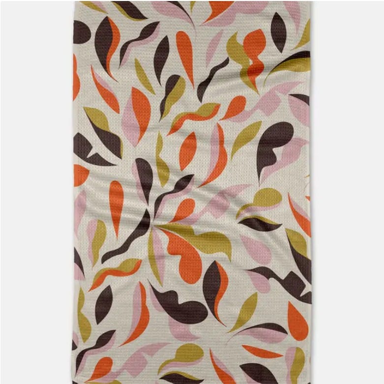 Geometry Kitchen and Bar Tea Towel - Playful Leaves