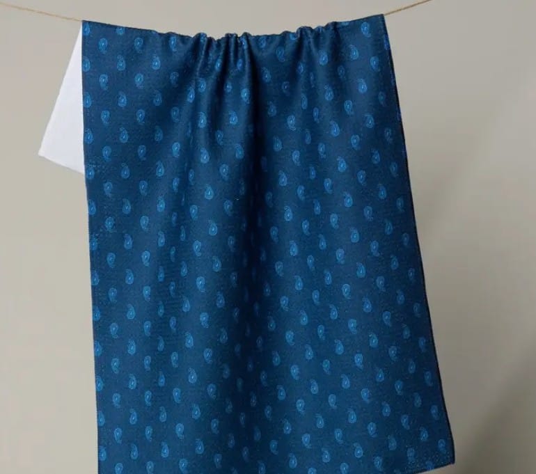 Geometry Home Decor - Linens - Geometry Kitchen Tea Towel -Stirrip Indigo