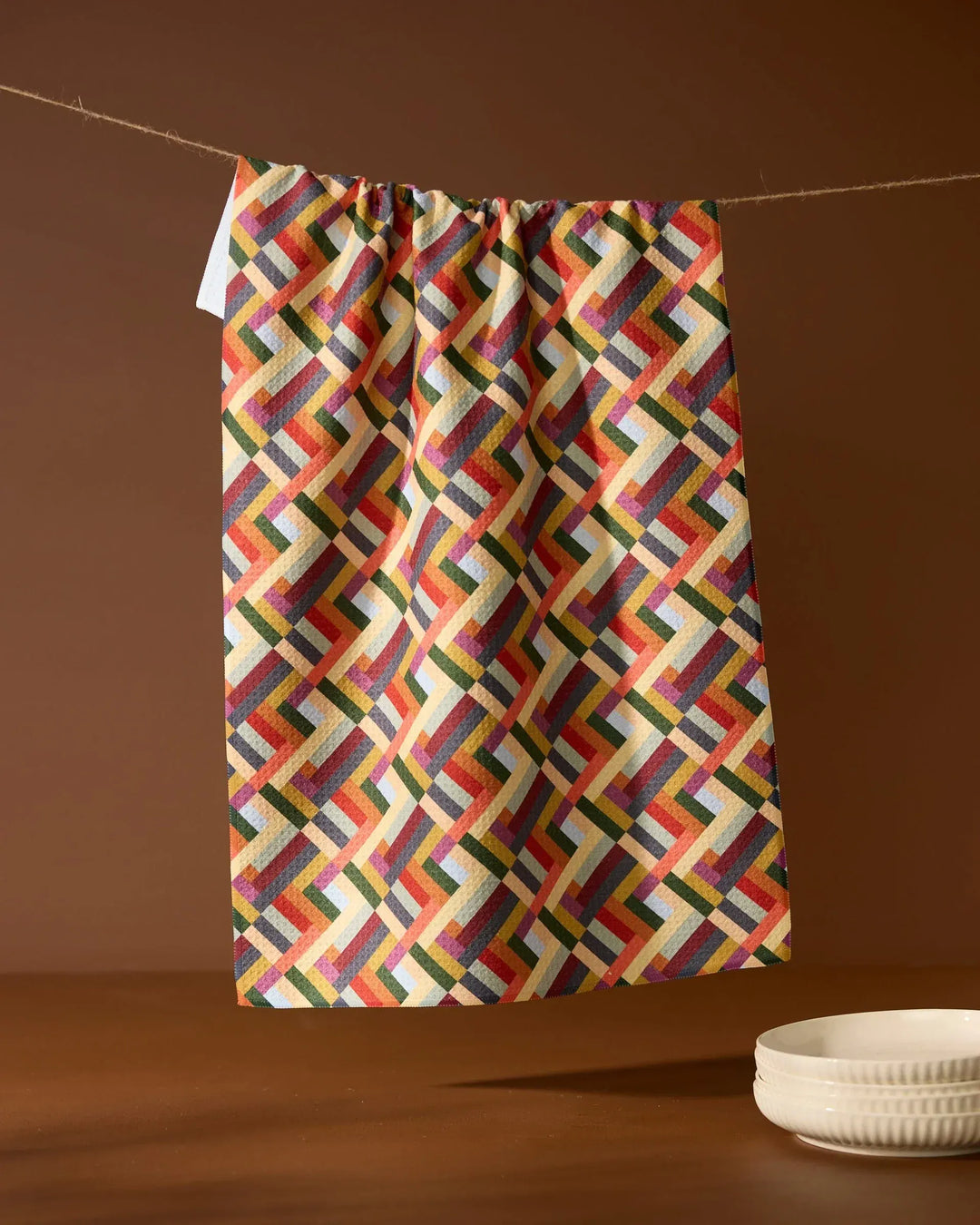Geometry Home Decor - Linens - Geometry Kitchen Tea Towel - Vivid Cascade