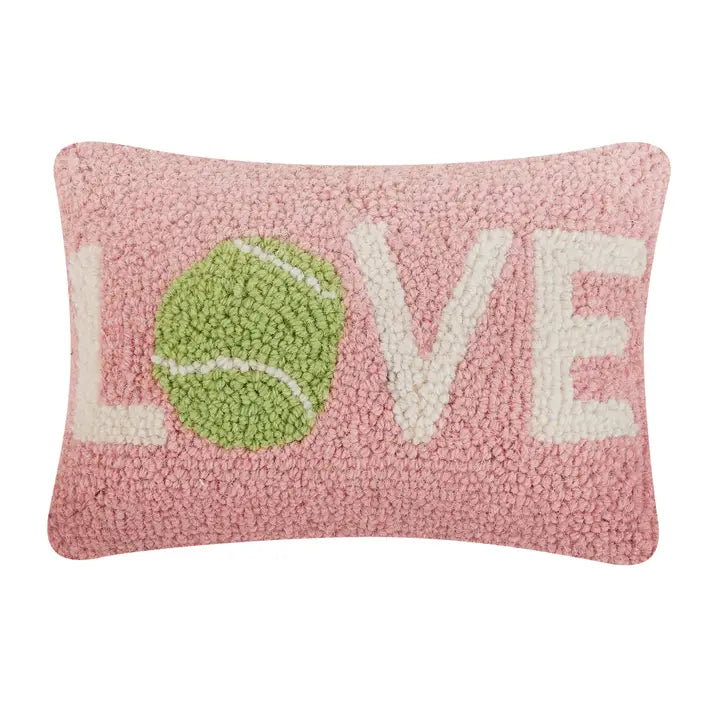 Peking Handicraft Home Decor - Home Accent Tennis Love Hook Pillow 8 x 12