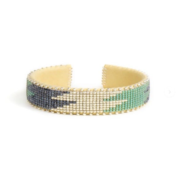 Etkie Jewelry - Bracelets Tess Beaded Glass Cuff -Small