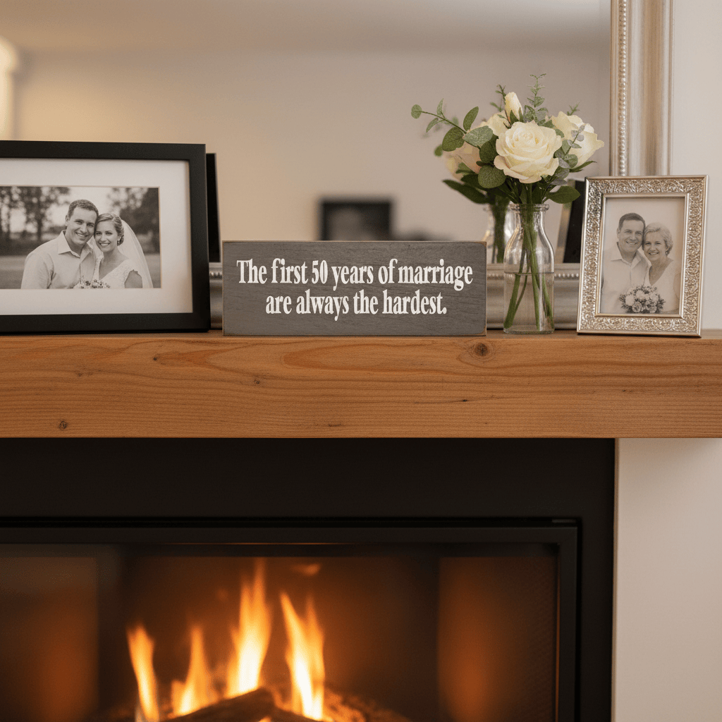 Sawdust City Other - Novelty Gifts The First 50 Years of Marriage Are Always the Hardest Wood Sign