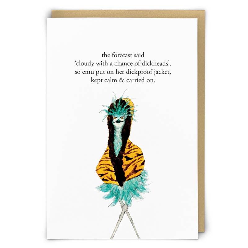 Redback Cards Greeting Cards The Forecast Said Funny Greeting Card