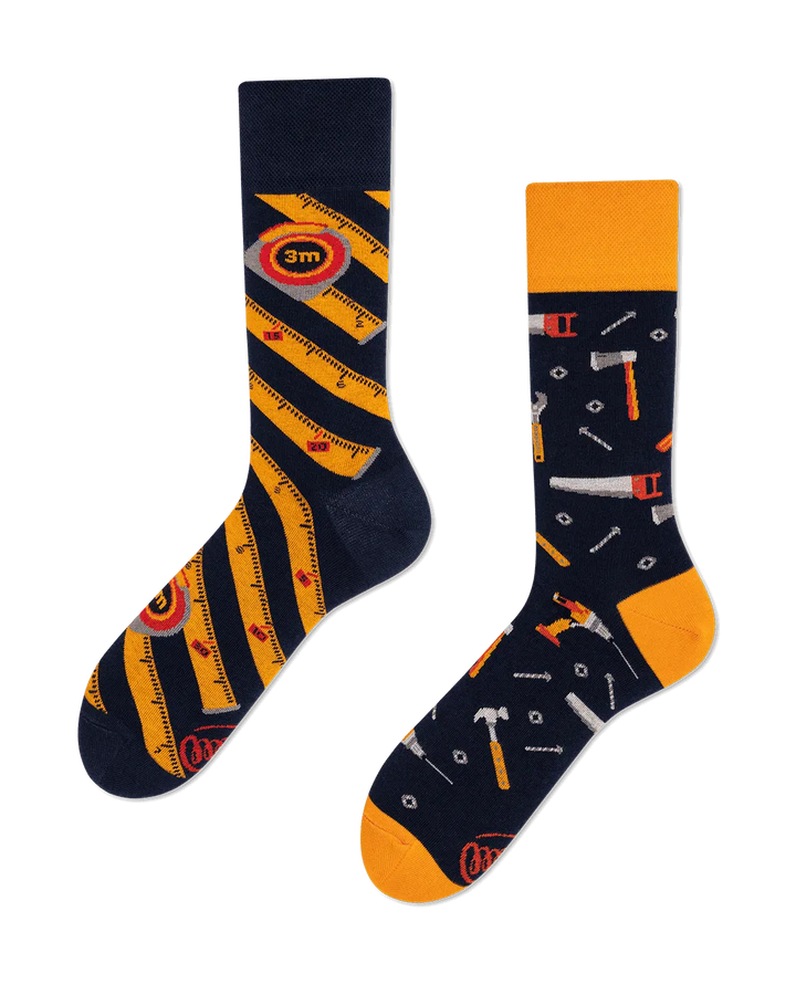 Many Mornings Socks The Handyman Novelty Socks