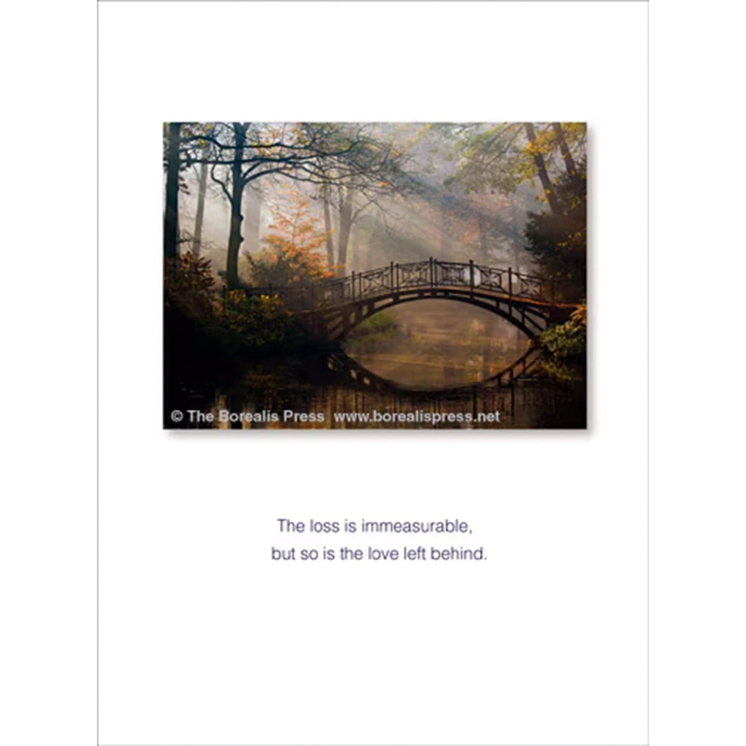 The Borealis Press Cards The Loss Is Immeasurable Sympathy Card