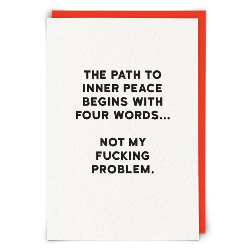 Redback Cards Greeting Cards The Path to Inner Peace Funny Greeting Card
