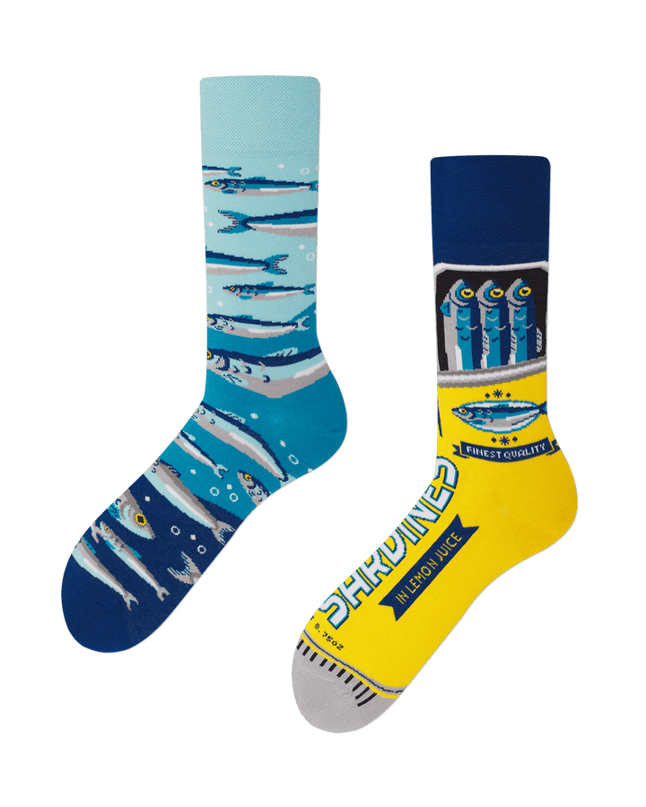 Many Mornings Socks The Sardines Novelty Socks