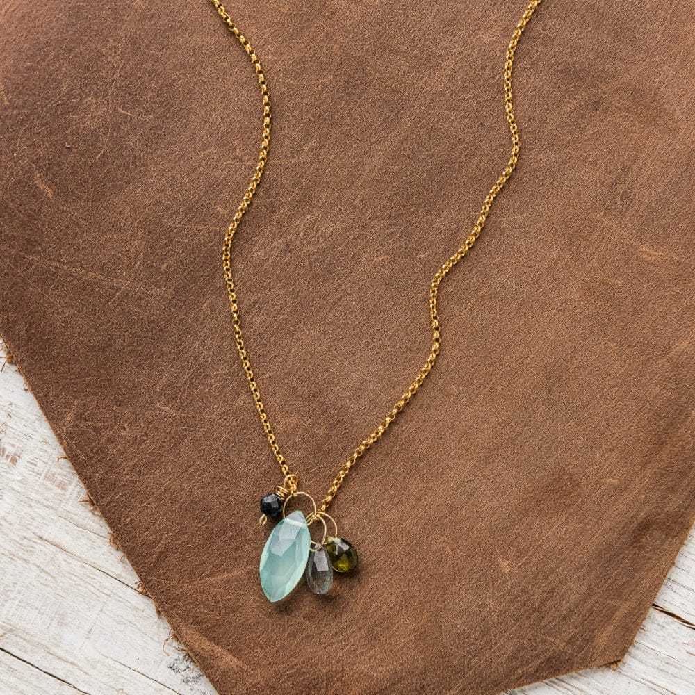 Original Hardware Jewelry - Necklaces Tide & Sky Gemstone Cluster Necklace