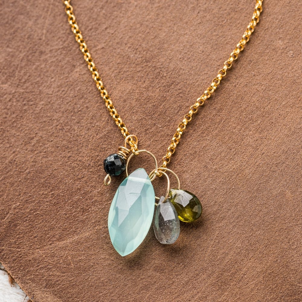 Original Hardware Jewelry - Necklaces Tide & Sky Gemstone Cluster Necklace