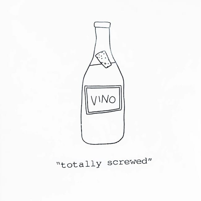 Cork Pops Cocktail Napkins "Totally Screwed" Cocktail Napkins | Pack of 20 | Cork Pops