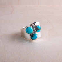 Load image into Gallery viewer, Lilly Barrack Turquoise 3 Stone Ring
