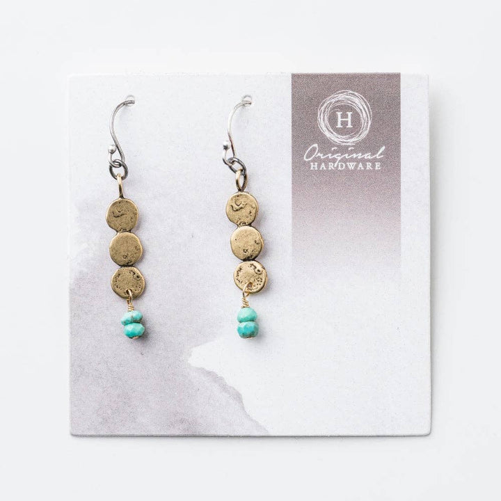 Turquoise Alchemy Earrings by Original Hardware, product view