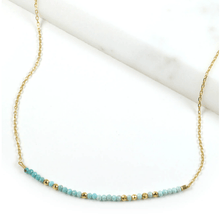Load image into Gallery viewer, Mickey Lynn Turquoise Bar Necklace
