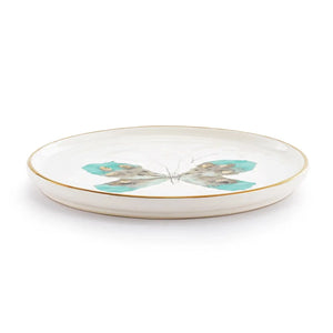 Demdaco Ceramics Turquoise Butterfly Ceramic Hanging Plate