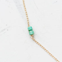 Load image into Gallery viewer, Original Hardware Jewelry - Necklaces Turquoise Cube Station Necklace Gold
