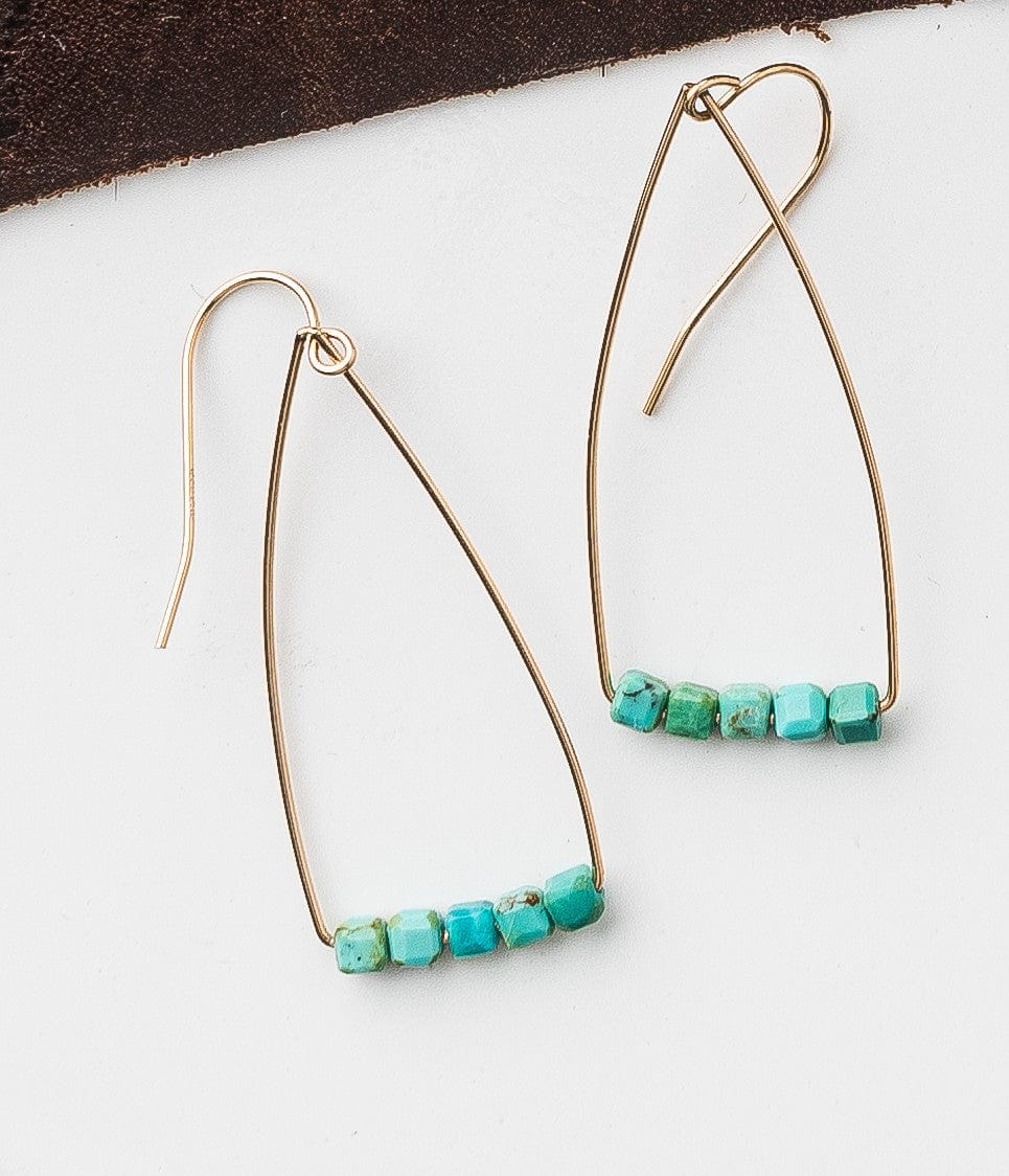 Original Hardware Jewelry - Earrings Turquoise Petite Cubist Earrings