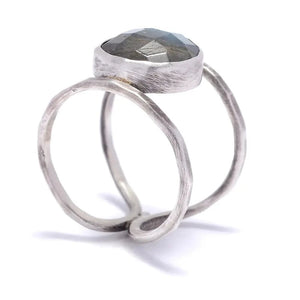 J & I Jewelry Proudly Handmade in Pennsylvania, USA Twilight Whispers Labradorite Split Ring