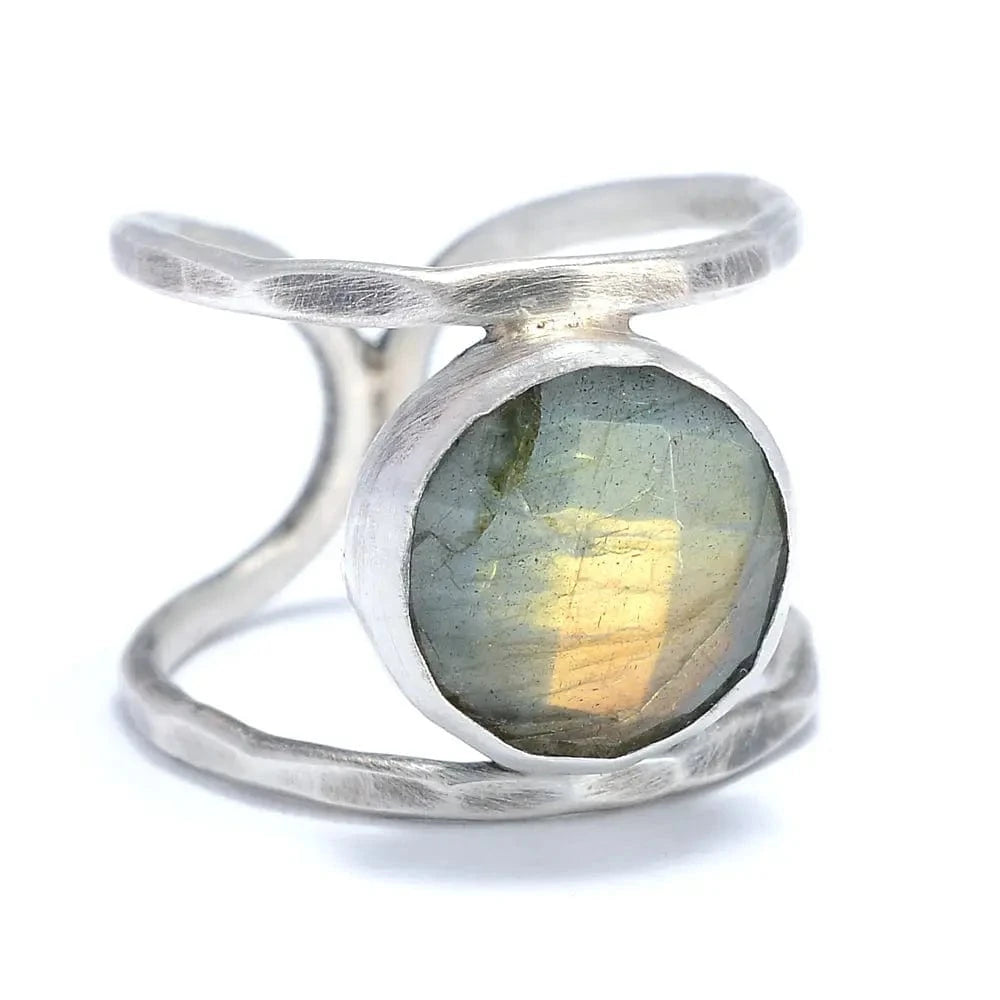J & I Jewelry Proudly Handmade in Pennsylvania, USA Twilight Whispers Labradorite Split Ring