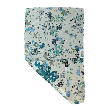 Load image into Gallery viewer, Ellembee Gift Two Sided Towels Blue Green Ditsy Flowers
