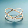J & I Jewelry Proudly Handmade in Pennsylvania, USA Two Tone Sparkle Crisscross Ring