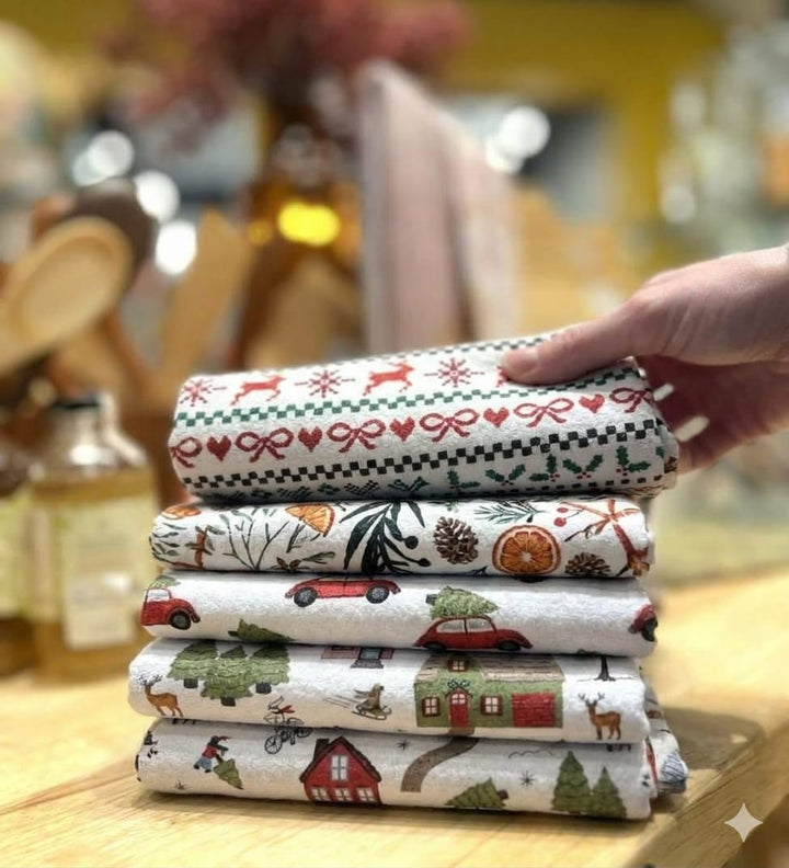 Geometry Tea Towel Ugly Sweater Day Tea Towel