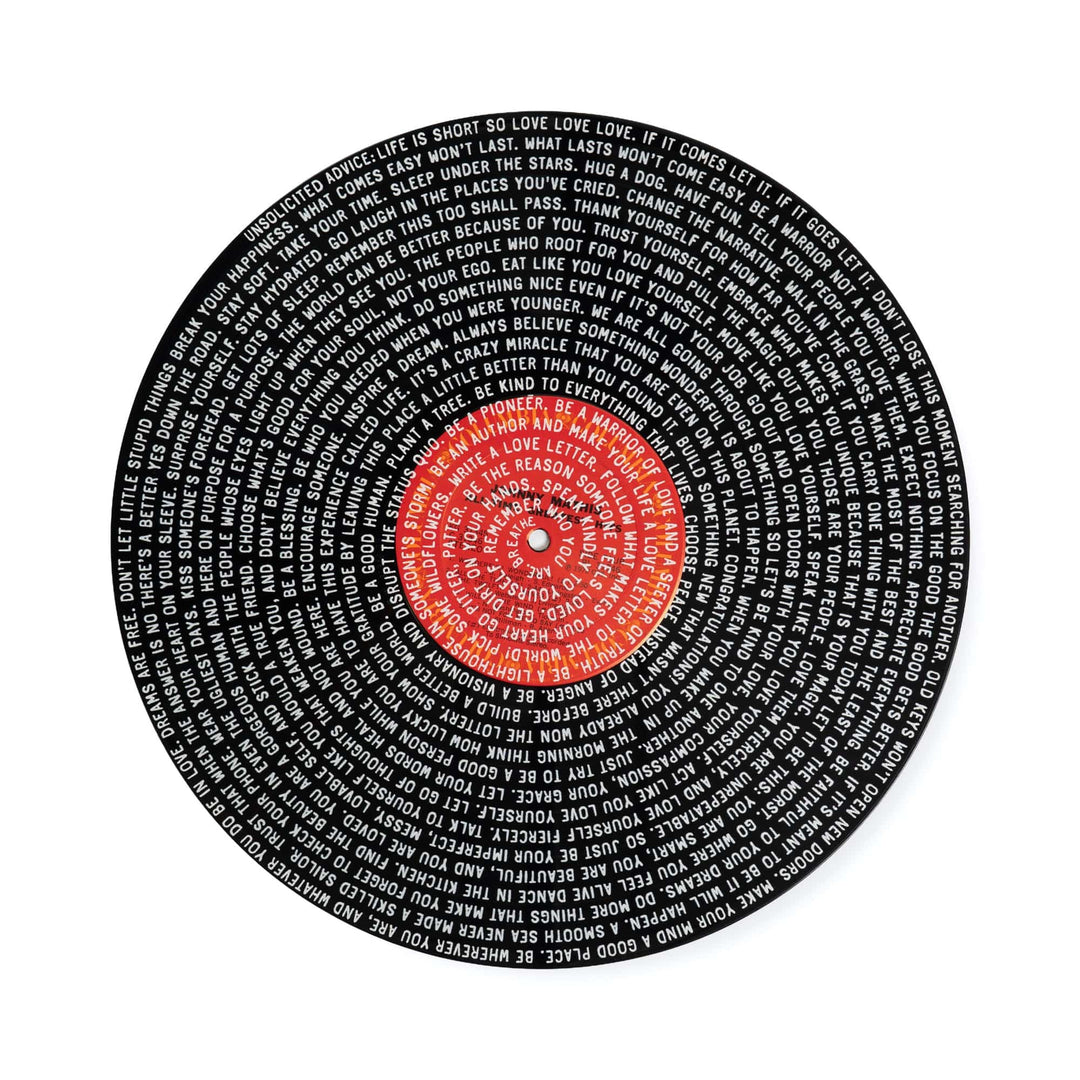 Sugarboo Designs Home Decor - Home Accent Unsolicited Advice – Spiral Art Vinyl Record Wall Decor