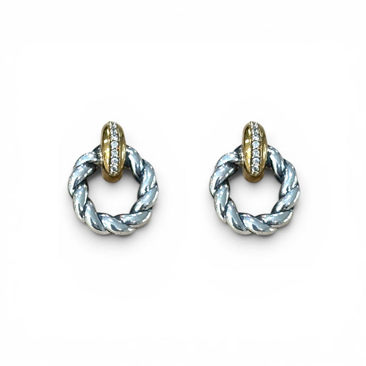 TAT2 Designs Jewelry - Earrings Veda Two-Tone Twist Earrings