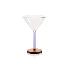 Load image into Gallery viewer, Zodax Lilac/Amber Veglia Martini Glasses
