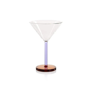 Zodax Lilac/Amber Veglia Martini Glasses