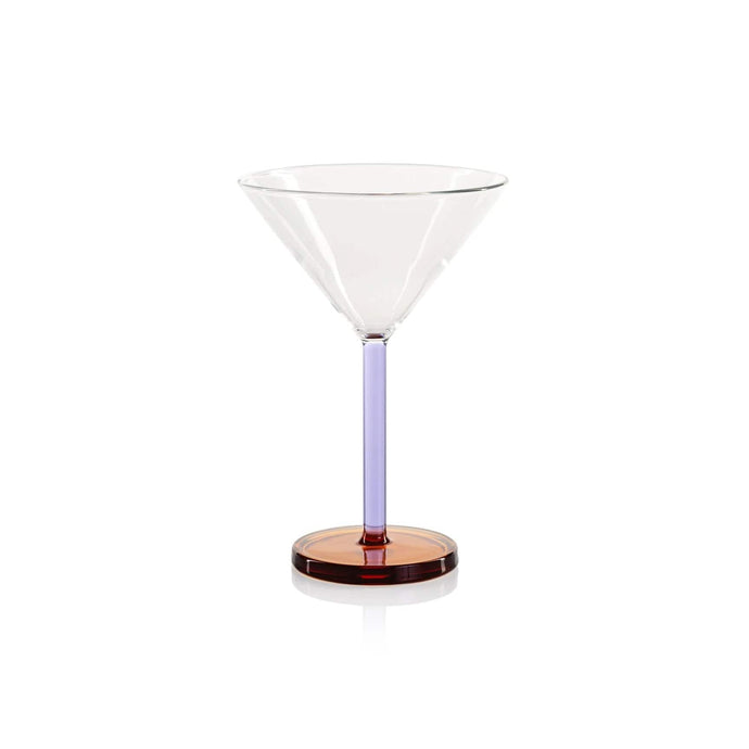 Zodax Lilac/Amber Veglia Martini Glasses