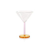 Zodax Lt/Pink/Lt Amber Veglia Martini Glasses