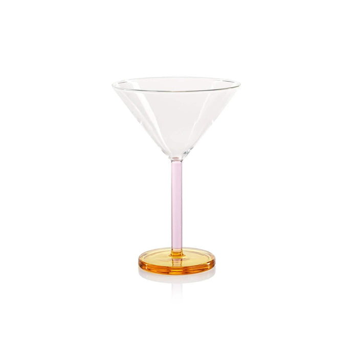 Zodax Lt/Pink/Lt Amber Veglia Martini Glasses