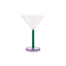 Load image into Gallery viewer, Zodax Teal/Lilac Veglia Martini Glasses
