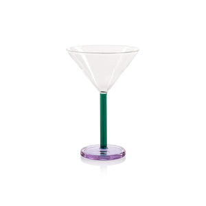 Zodax Teal/Lilac Veglia Martini Glasses